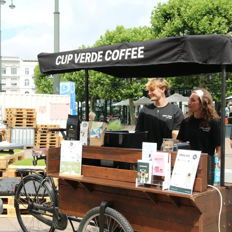 CUP VERDE Kaffeebike bei der Hamburg Sustainability Week auf dem Rathausmarkt